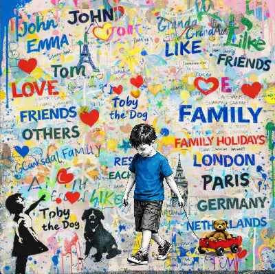 Family Word Art Silhouette Prints