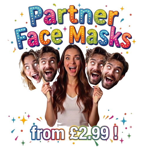 Partner Face Masks Personalised by UKPartyMasks UK