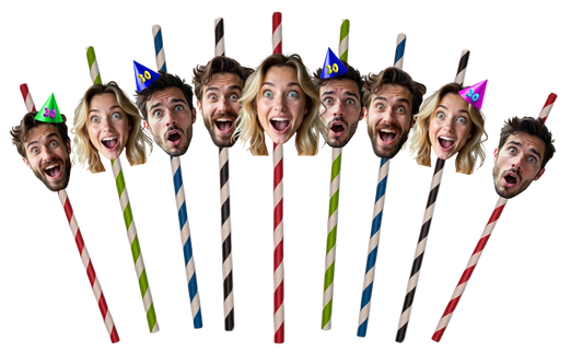 Party Face Straws from ukpartymasks.uk