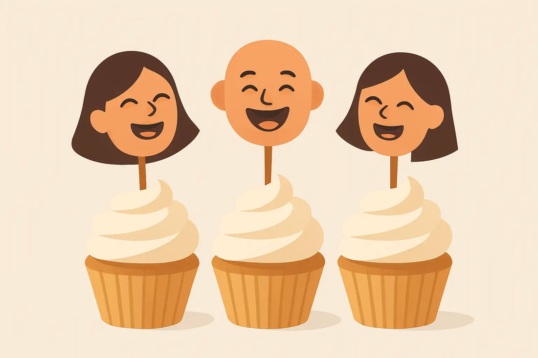 Face Cupcake Toppers: Big Laughs, Tiny Cakes