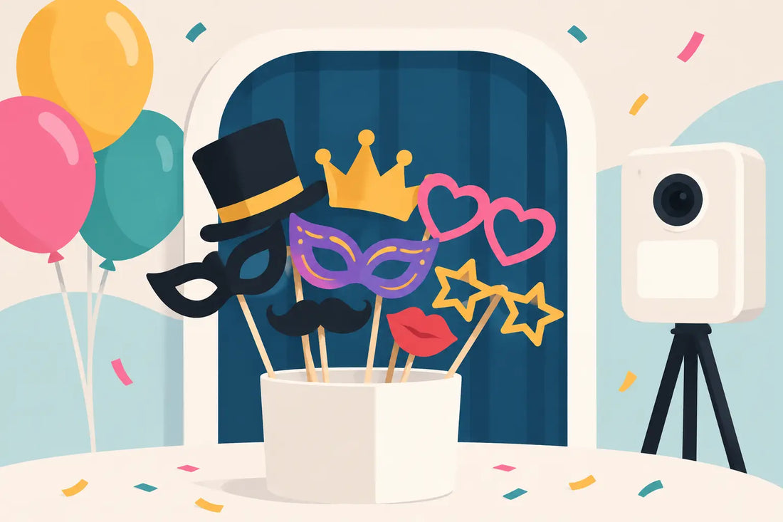 Birthday Party Mask Photo Booth Example Ideas