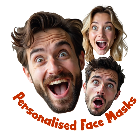Personalised Face Masks from UKPartyMasks.uk