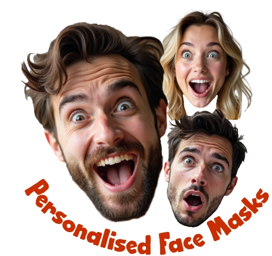 Personalised Face Masks from UKPartyMasks.uk