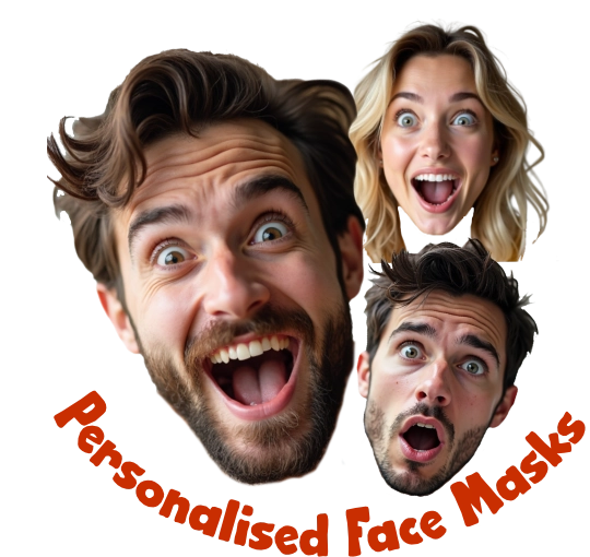 Personalised Face Masks from UKPartyMasks.uk