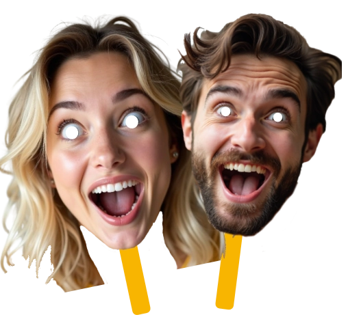Personalised Face Mask with sticks