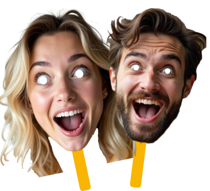Personalised Face Mask with sticks