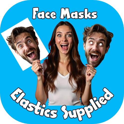 Party Face Masks with Elastic