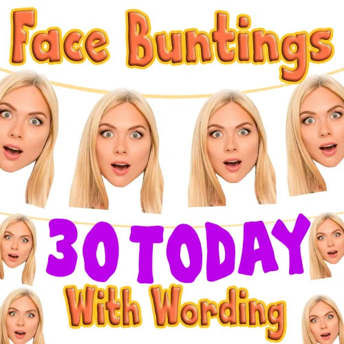 Face Bunting with wording