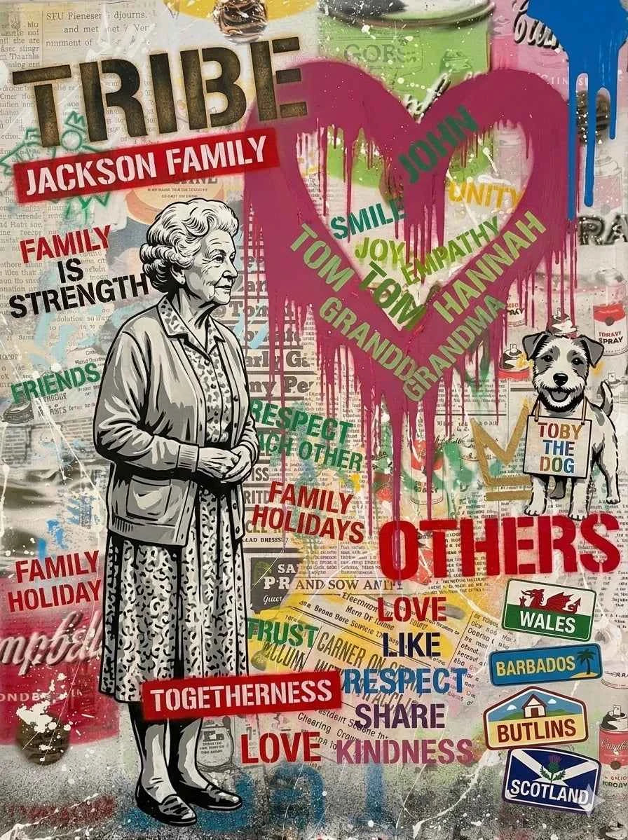 Family Word Art Silhouette Prints