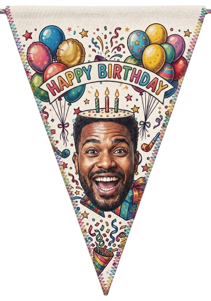Custom Face Bunting Banners | Personalized Party Decor