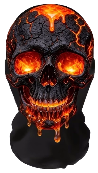 Lava Fire Halloween Mask 3d Stocking