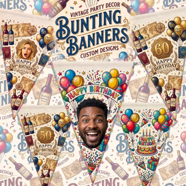 Vintage Style Custom Bunting Banners