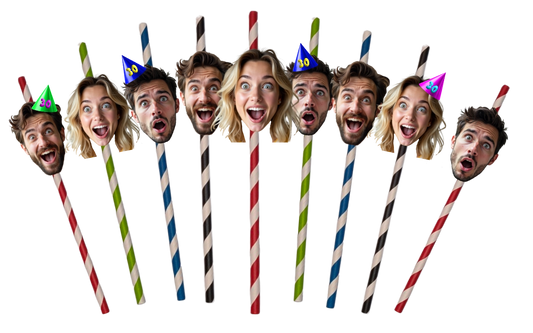 Party Face Straws from ukpartymasks.uk