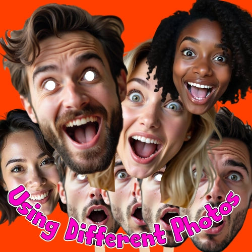 Face Masks Using Different Photos from UK party masks