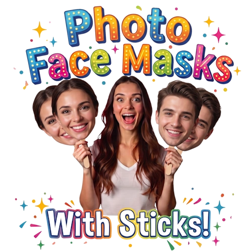 Photo Face Masks with Sticks