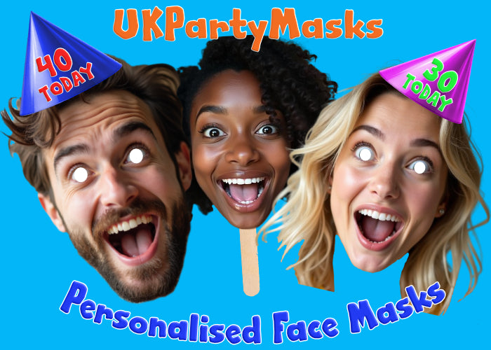 Personalised face masks from ukpartymasks