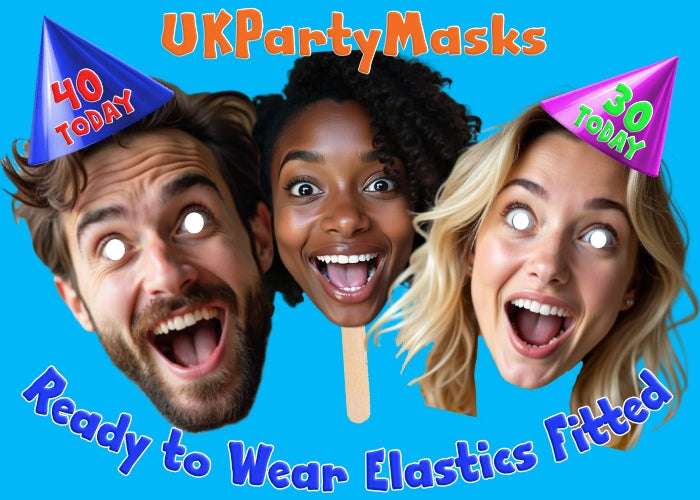 Personalised Face Masks Ready to Wear UKPARTYMASKS