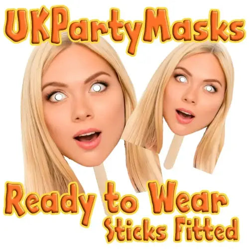 Face Masks Using Different Photos - Ready to Wear Sticks