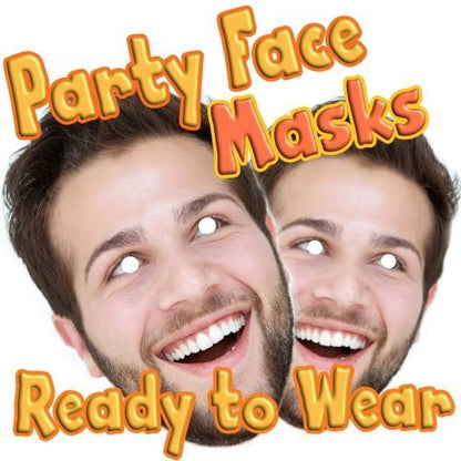 Party Face Masks Fully Cut or Ready to Wear 10 pk - UKpartymasks