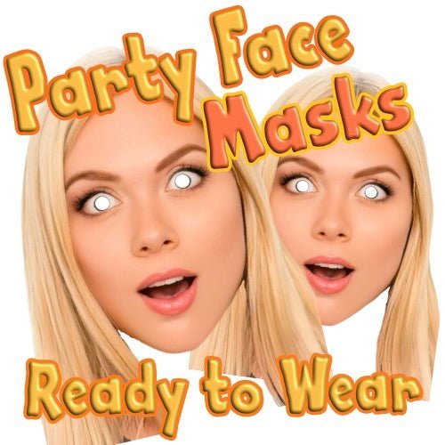 Party Face Masks Fully Cut or Ready to Wear 10 pk - UKpartymasks