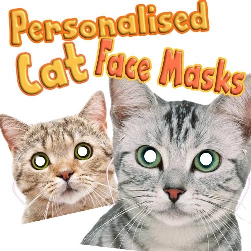 Personalised Cat Face Masks - UKpartymasks